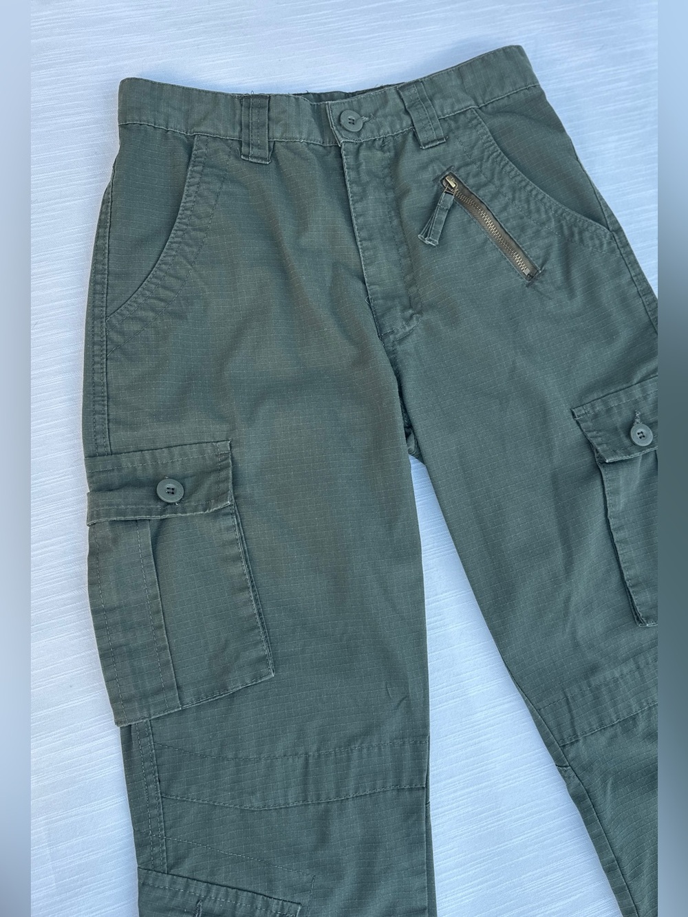 Mustway Vintage Y2K Multi-Pocket Tactical Cargo Pants Olive Green | 29 (US 8)